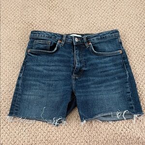 Zara Dark Blue Denim Jean Shorts
